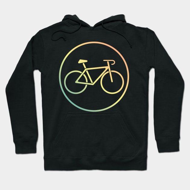 Colorful Classic Road Bike Badge Bicycle Sports Active Outdoor Lifestyle Cycling Tournament Design Gift Idea Hoodie by c1337s